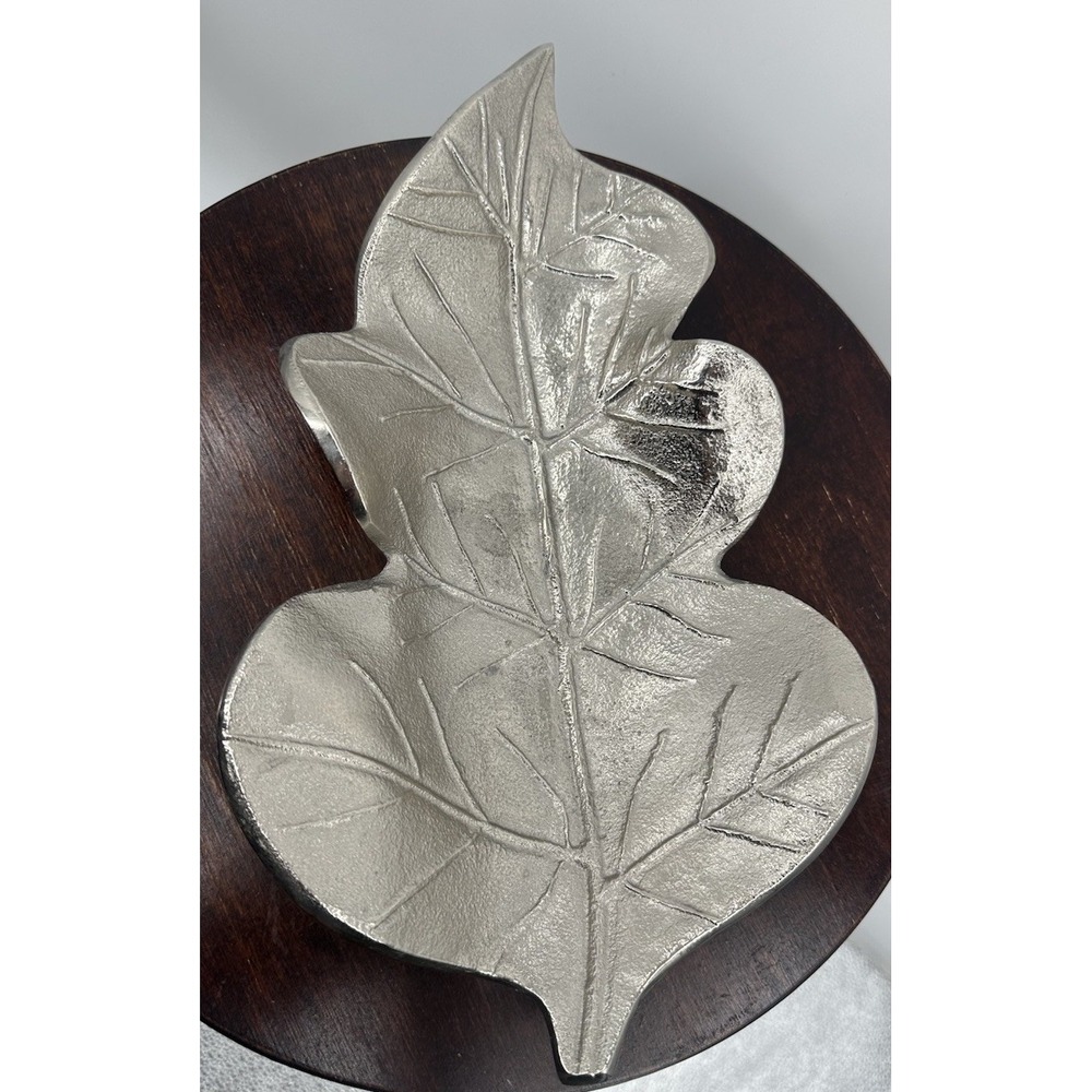 Leaf Tray Key Bowl Jewelry Dish  Stainless Steel Home Decor Fall Made In India